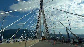 RionAntirion Bridge RioAntirrio Patras Achaea Peloponnese Greece Europe [upl. by Morganstein]