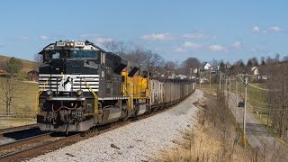 Loaded Coal Returns to the NS Pulaski District with a Yellow 90MAC Pushing [upl. by Scevor413]