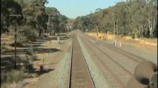 Australian trains  cab ride on the north east [upl. by Seuqram619]