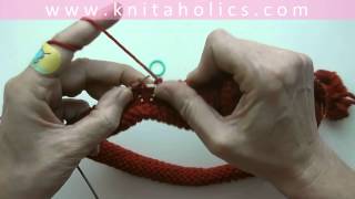 Knit with eliZZZa  Raglan Sweater Top Down  Video 02  Raglan Slants  Increasing [upl. by Schwinn39]