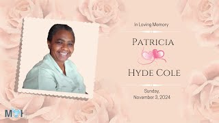 11032024  Celebration of Life for Patricia Hyde Cole [upl. by Peugia59]