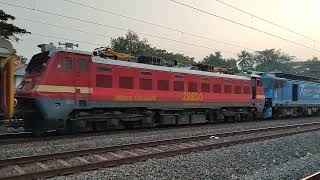 The most powerful electric loco rescues SBC  ERS Intercity Superfast Express  WAG 12B  Rescued [upl. by Fineman]