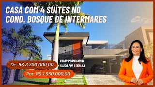 Vendido🚫Casa no Bosque de Intermares 4 suítes e valor promocional R 195000000 em Intermares [upl. by Essirehc]