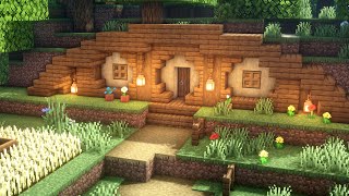 Minecraft Casa en la Montaña Perfecta para Survival  Tutorial Casa Grande de Madera [upl. by Eibot472]