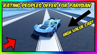 SHOCKING RATING PEOPLES OFFER FOR PARISIAN IN JAILBREAK TRADING [upl. by Brocklin]