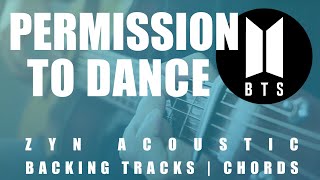 PERMISSION TO DANCE  BTS  Acoustic Karaoke  Chords [upl. by Nylecsoj630]