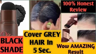 Cover white hair with stick Hairline Powder Review black shade Reverse grey hair with powder stick [upl. by Uba]