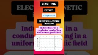 Class 12th PHYSICS Topic induced EMF in a conductor moving in a uniform magnetic field [upl. by Yanetruoc]