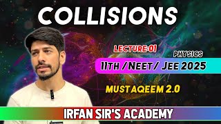 collisions 💥 part 1  11th JEENEET  physics  pro level [upl. by Amrac]