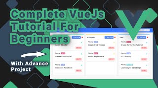 Vue JS For Beginners with ADVANCE PROJECT  11 Sortable list using Vue Draggable [upl. by Gaskins]