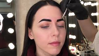 ОКРАШИВАНИЕ БРОВЕЙ ХНОЙ Henna eyebrow tutorial [upl. by Belldame]