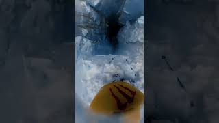 Large ice crevasse VS skier [upl. by Ecnav]