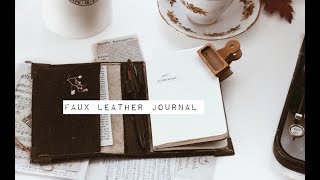 DIY Faux Leather Journal [upl. by Adelind]