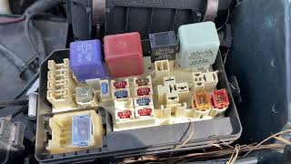 2002 Toyota Corolla Fuse Box Locations [upl. by Anemix]