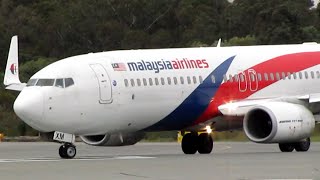 INCREDIBLE SPOOL UP  Malaysia Airlines Boeing 737800 Takeoff at Perth Airport [upl. by Rowena]