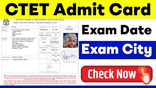 CTET 14th DECEMBER Pre Admit CardCTET ADMIT CARD CTET EXAMS CITY ctet ctetexam [upl. by Judus866]