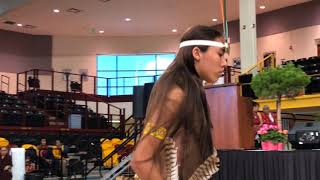 HH Sakya Trichen Rinpoche Cultural Exchange Santa Fe Indian School  Butterfly Dancer Clip 1 [upl. by Truscott]