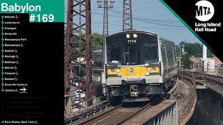 「LIRR」Babylon  Train 169  Penn Station bound Bombardier M7 skipping Lynbrook [upl. by Ative142]