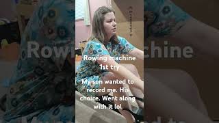 Rowing machine exercise 1st try [upl. by Arrak]