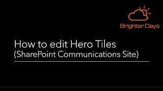 How to Edit Hero Tiles SharePoint Communication Sites [upl. by Aihtnic]