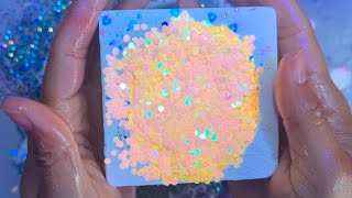 Glittery Glitter Bomb amp A Glittery Mix Mess with Chalk Blocks  Crunchy amp Soft ASMR [upl. by Thanasi]