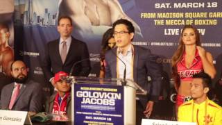 GENNADY GOLOVKIN v DANNY JACOBS FULL UNDERCARD PRESS CONFERENCE W P4P STAR ROMAN GONZALEZ [upl. by Ferdinand]