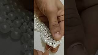 necklace pearl diy shorts ytshorts nacklacedesign art kadhai nackless [upl. by Ahsiral]