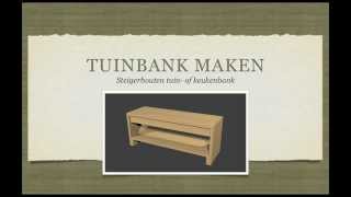 Tuinbank Maken van Steigerhout [upl. by Nahtad588]