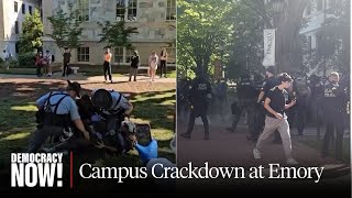 Atlanta Police Violently Arrest Emory Students amp Faculty to Clear Gaza Solidarity Encampment [upl. by Nirrat919]