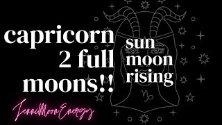 2 FULL MOONS IN CAPRICORN  ALL SUN MOON RISING [upl. by Airdnat348]