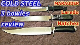 COLD STEEL 3 bowie knives review コールドスチール ボウイナイフレビュー [upl. by Arramas]