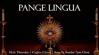 Pange Lingua  Catholic Hymn amp Chant  Holy ThursdayCorpus Christi  Latin w English translation [upl. by Bunde137]