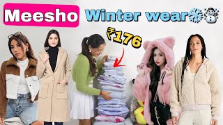 ₹176 main Trendy Winter Wear😱😍affordable Winter Wears from Meesho😍🌨️ meesho winterspecial [upl. by Nalro]