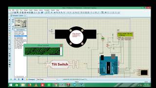 Water Flow Sensor and Tilt Switch with arduino simulation in proteus [upl. by Widera]