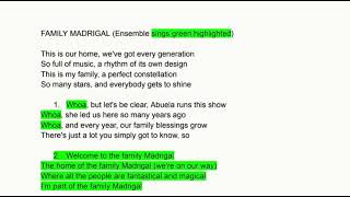 Madrigal Family Lyrics [upl. by Pru]