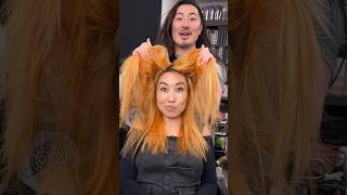 Removing Black Box Dyed Hair Color on blogilates with GuyTang mydentity [upl. by Aittam]