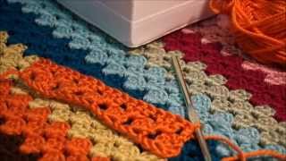 How to crochet the granny stripes blanket  Left Handed [upl. by Carrington]