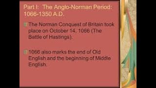 Hindi The Anglo norman period 10661340 introduction with detail [upl. by Sherurd]