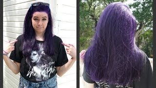 How to Dye Your Hair Purple NO BLEACH [upl. by Nosliw450]