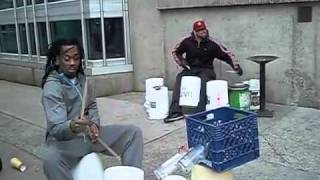 Buckets and Bottles Drumming in Downtown PORTLAND [upl. by Ludovick611]