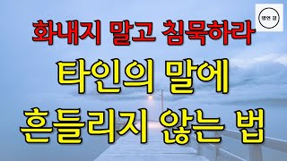 타인의말에흔들리지않는법화내지말고침묵하라비난대응 [upl. by Odlanor]