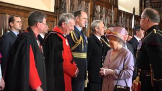 The Queen and The Duke of Edinburgh at the Scottish War Memorial [upl. by Saoj]