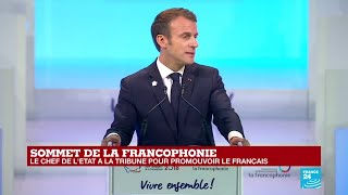 REPLAY  Discours dEmmanuel Macron au sommet de la Francophonie [upl. by Enelia]