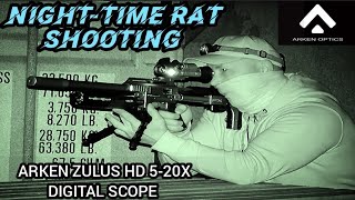 FARMYARD RAT SHOOTING with the ARKEN ZULUS HD 520X LRF DIGITAL DAYNIGHT SCOPE [upl. by Mott]