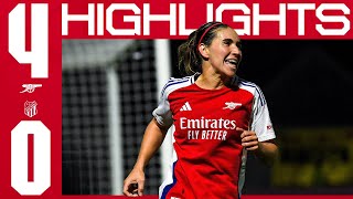 UWCL FOOTBALL SECURED  HIGHLIGHTS  Arsenal vs BK Hacken 40  Walti Mariona Mead amp Maanum [upl. by Calle]