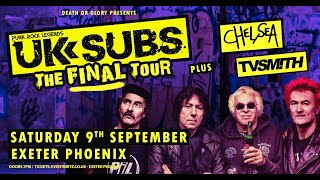 UK SUBS The Final Tour live at Exeter Phoenix plus Chelsea 9092023 [upl. by Ennayrb]