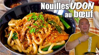 Comment faire des nouilles UDON sautées au boeuf en 10 minutes  Le Riz Jaune [upl. by Donal420]