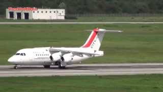 CityJet Air France BAe 146  Avro RJ85 landing at DUS [upl. by Ahsote]