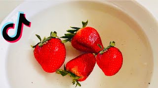 I tried TIK TOK STRAWBERRIES in SALT WATER [upl. by Jonny521]