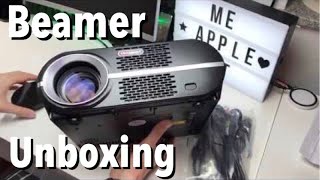 Vivibright Full HD LED Beamer UNBOXING  Was steckt für 220 € alles in der Box [upl. by Feliza406]